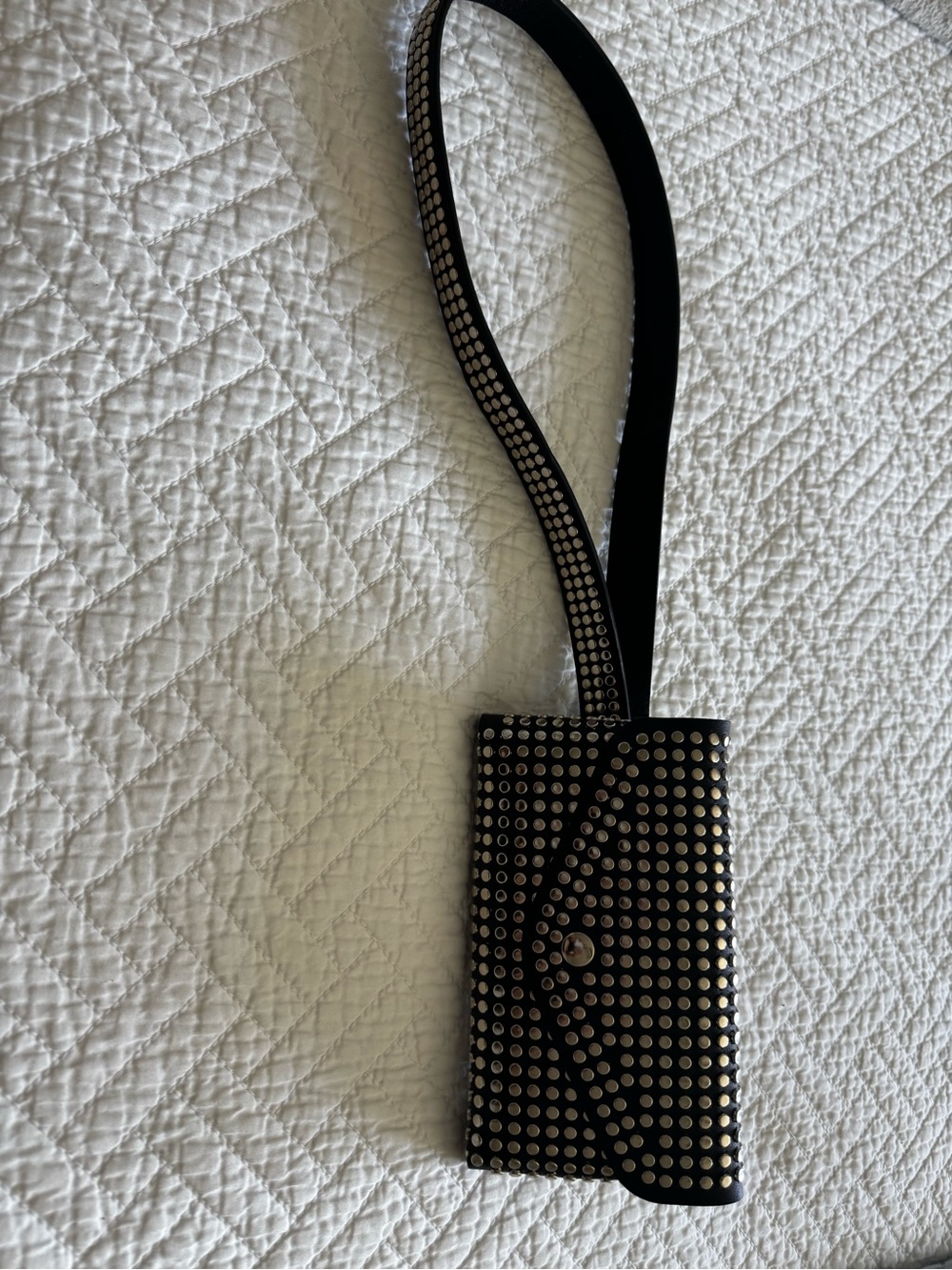 Black Studded Belt Bag